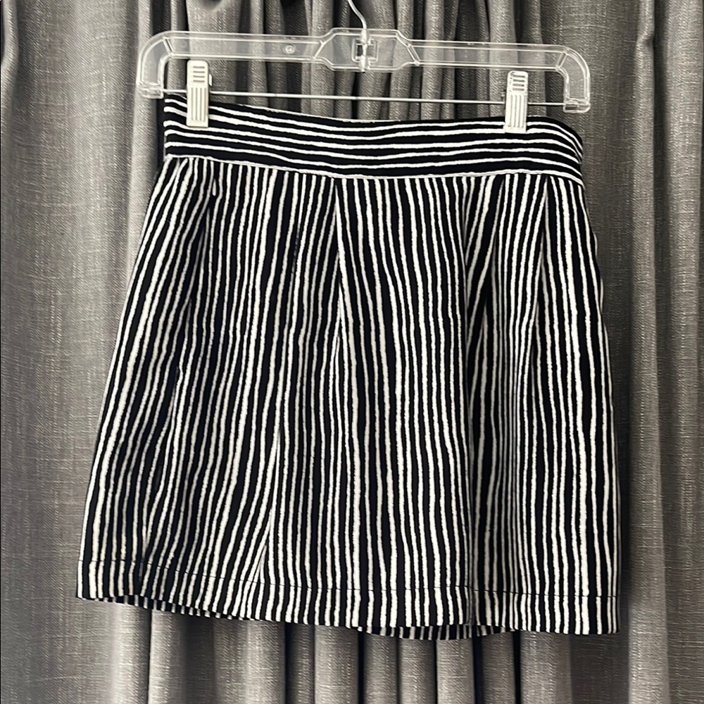 Striped Black and White Women's Skirt